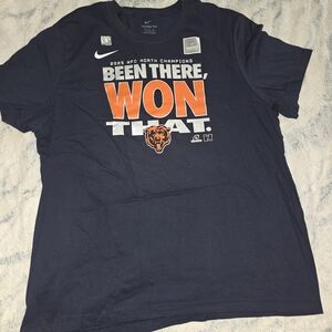 Nike Men's Navy Blue Chicago Bears T-Shirt - NWT - XXL - 2025 NFC North Champs